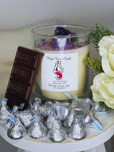 Experience the Sweet Aroma of Mint Chocolate with our "Chocolate French Kiss" Scented Candle