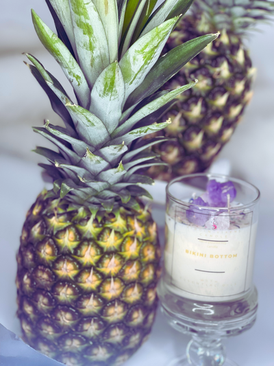 Relax, Unwind and Enjoy the Sweet Aroma of Pineapples with our "Bikini Bottom" Scented Candle
