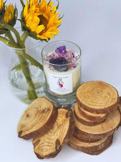 I Love Morning Wood" scented candle, wood wick candle, playful fragrance candle